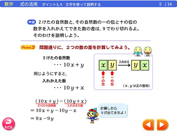 中学2年　数学「式の活用」