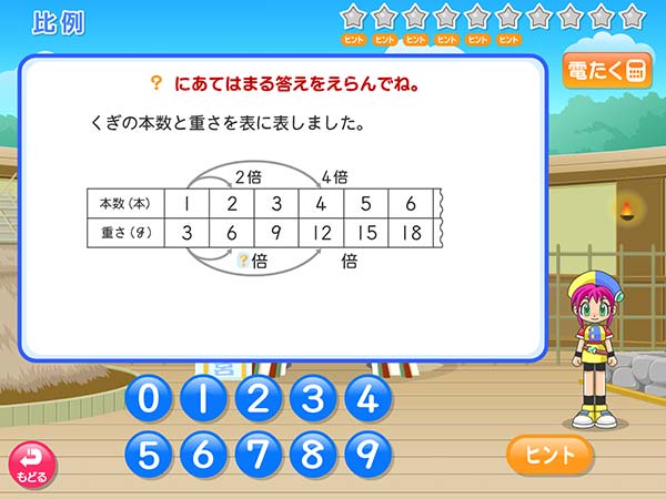 タブレット学習 算数「比例」